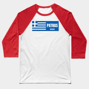 Patras City with Greek Flag Baseball T-Shirt